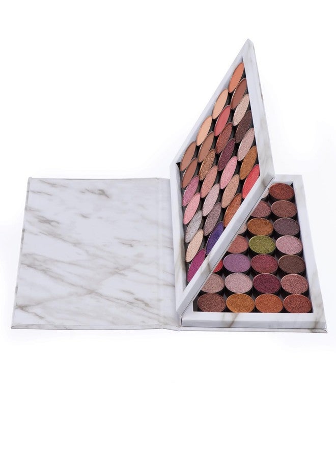 Allwon 2-Layer Book Shaped Marble Magnetic Palette Large Empty Makeup Palette Storage Box for Eyeshadow Lipstick Blush Powder (White) - Image 5